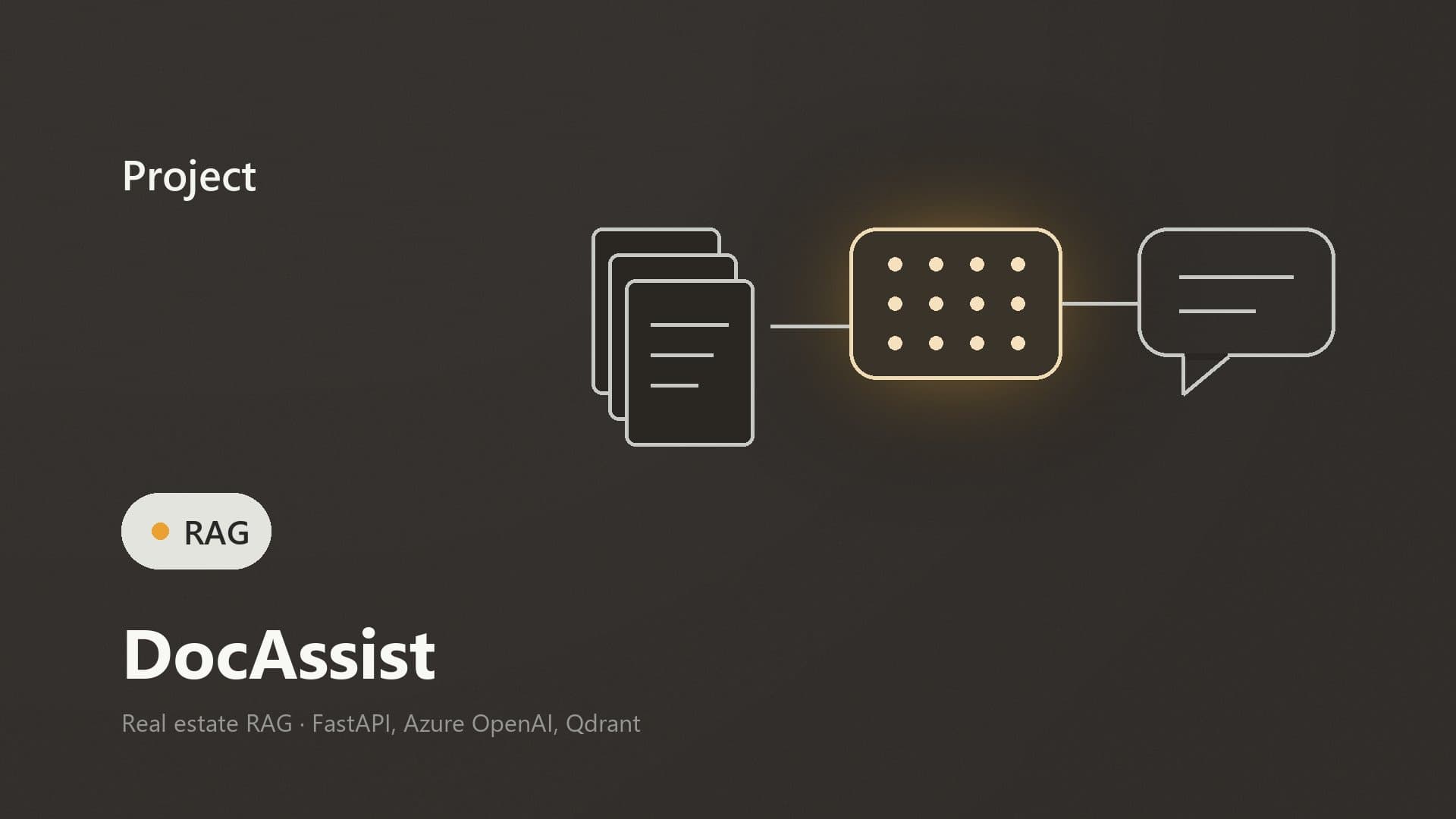 DocAssist: RAG over real-estate documents. Interface screenshot.